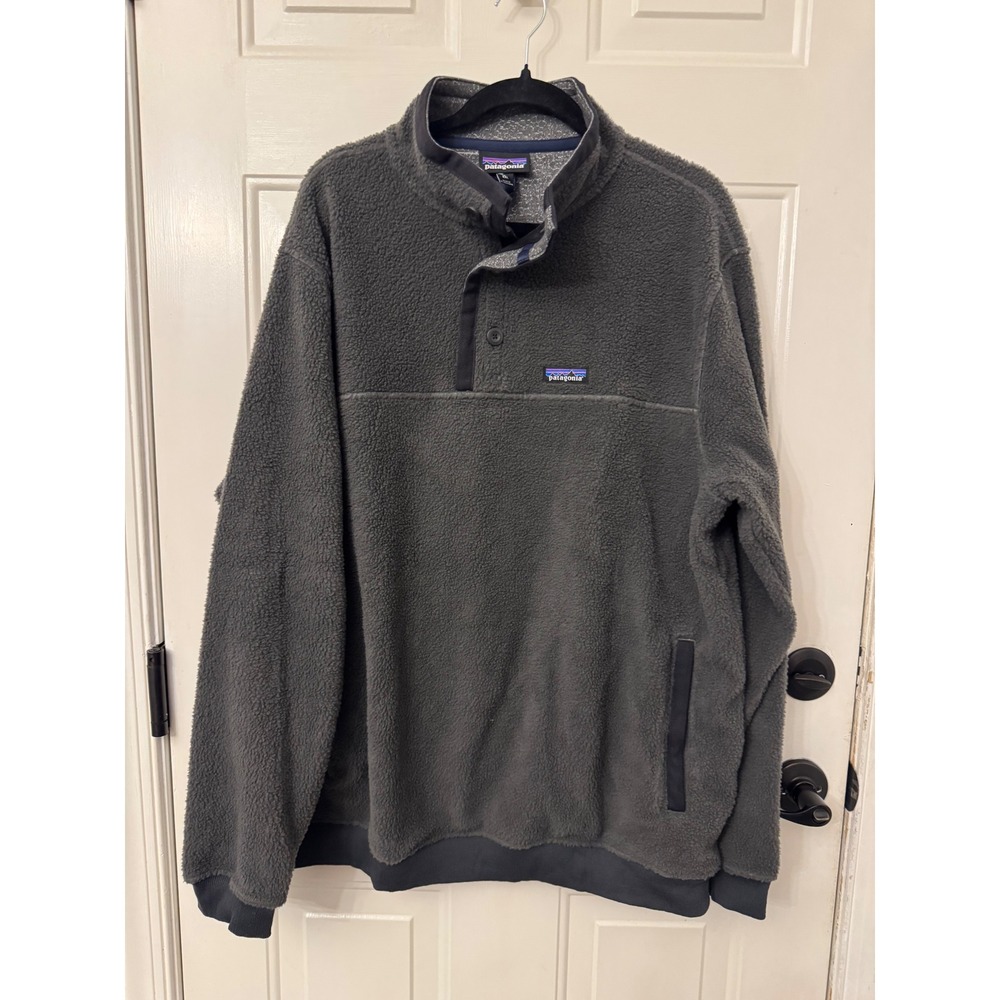 Patagonia Re-Tool Snap-T Fleece Pullover Mens XXL Charcoal Grey Heather